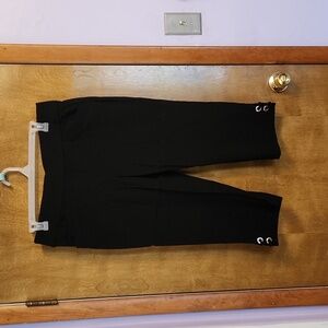 Black Capris with side detail at leg openings